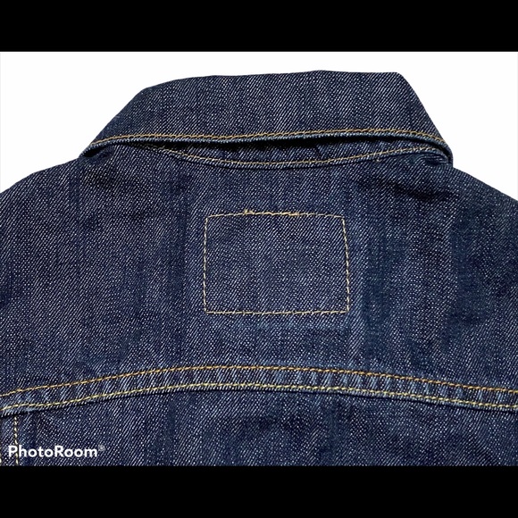 LEVI STRAUSS Red Tab Dark Blue Denim Button Jacket - Picture 9 of 10
